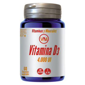 Vitamine D3 4000 UI 60 Gélules Végétales Ynsadiet