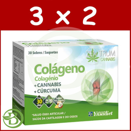 Pack 3x2 Colageno Articular Cannabis 30 Sobres Ynsadiet