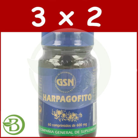 Pack 3x2 Harpagofito 60 Comprimidos G.S.N.