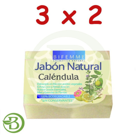 Pack 3x2 Jabón de Caléndula 100Gr. Bifemme