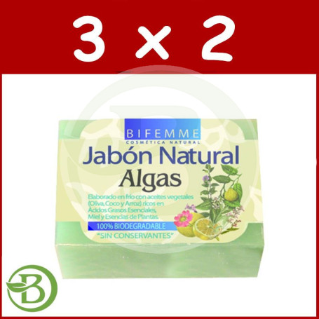 Pack 3x2 Jabón de Algas 100Gr. Bifemme