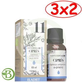 Pack 3x2 Esencia Ciprés Bio 15 Ml Eladiet