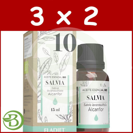 Pack 3x2 Esencia Salvia Bio 15 Ml Eladiet