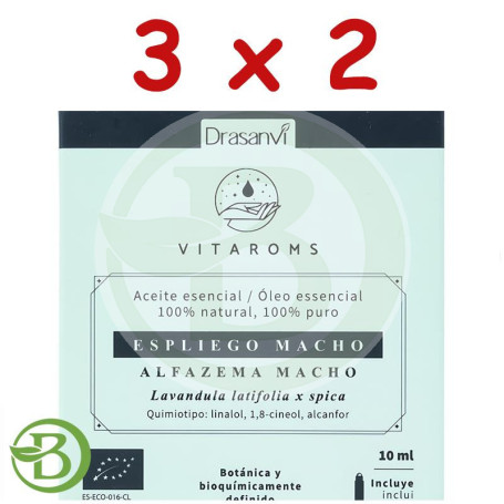 Pack 3x2 Aceite Esencial Espliego Macho Bio 10Ml Vitaroms Drasanvi