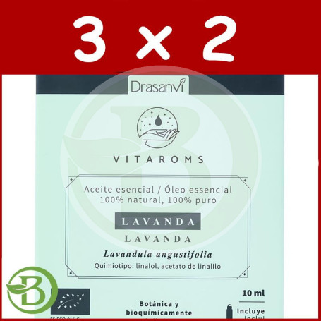 Pack 3x2 Aceite Esencial Lavanda Bio 10Ml Vitaroms Drasanvi