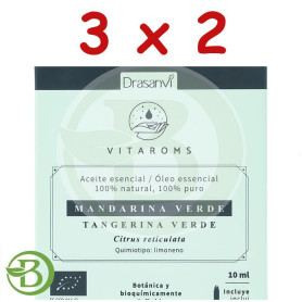 Pack 3x2 Aceite Esencial Mandarina Verde Bio 10Ml Vitaroms Drasanvi