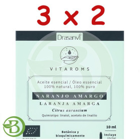 Pack 3x2 Aceite Esencial Naranjo Amargo Bio 10Ml Vitaroms Drasanvi