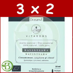 Pack 3x2 Aceite Esencial Ravintsara Bio 10Ml Vitaroms Drasanvi