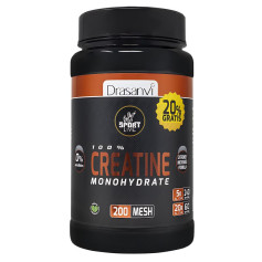 Créatine Monohydrate 200 Mesh 1Kg+20% Cadeau Sport Live Drasanvi