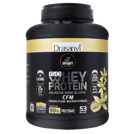 Isolat de Protéine de Whey Vanille 1,6Kg Sport Live Drasanvi