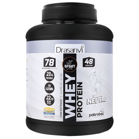 Protéine de lactosérum concentrée neutre 1,45 kg Sport Live Drasanvi