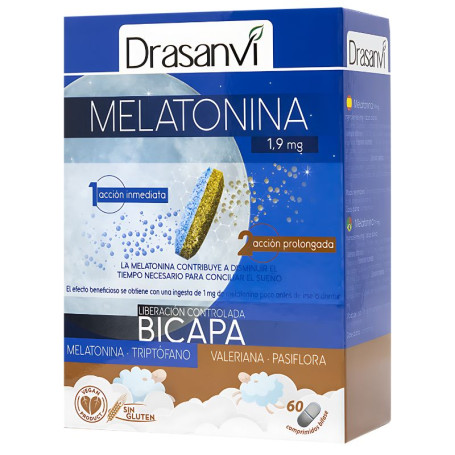 Mélatonine Bicouche Retard 60 Comprimés Drasanvi