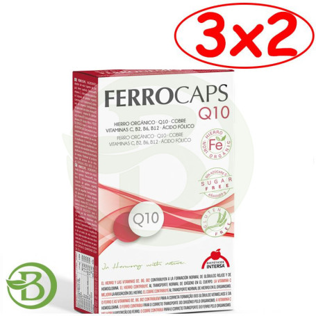 Pack 3x2 Bipole Ferrocaps 60 Cápsulas Intersa