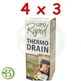 Pack 4x3 Liporapid Thermo Drain Solución Oral 600 Ml Dietmed