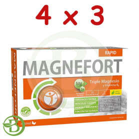 Pack 4x3 Magnefort Rapid 30 Ampollas Dietmed