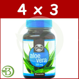 Pack 4x3 Aloe Vera 500Mg. 90 Comprimidos Naturmil