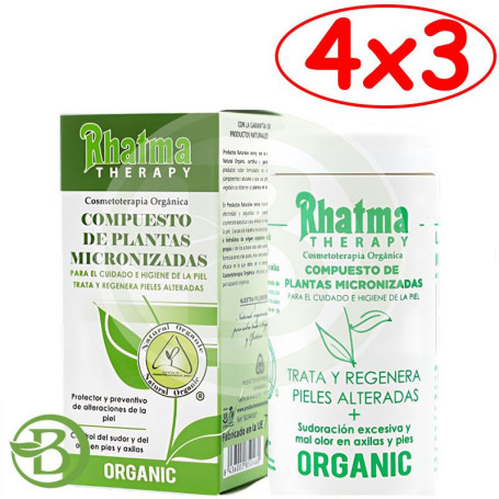 Pack 4x3 Micronizado Talquera 20Gr Rhatma