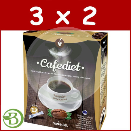 Pack 3x2 Cafediet 12 Sticks Novadiet