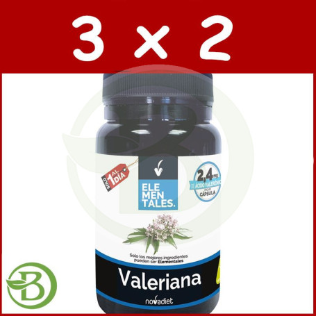 Pack 3x2 Valeriana 30 Cápsulas Vegetales Nova Diet