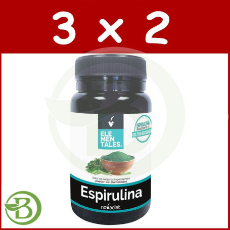 Pack 3x2 Espirulina 60 Cápsulas Nova Diet