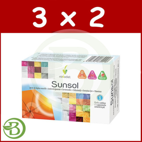 Pack 3x2 Sunsol 30 Cápsulas Novadiet