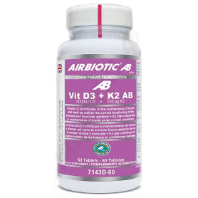 Vit D3 + K2 (5 000 Ui D3 + 100 Μg K2) 60 Comprimés Airbiotic