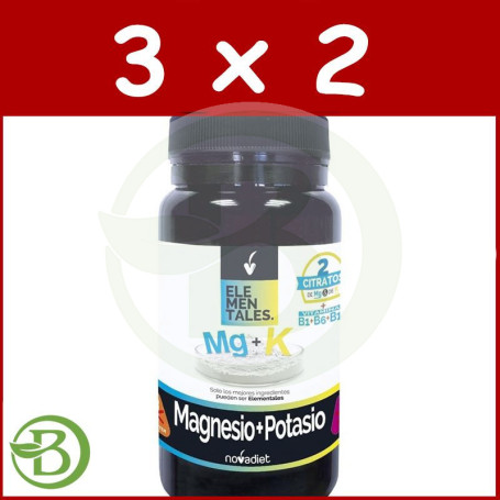 Pack 3x2 Magnesio + Potasio 60 Comprimidos Nova Diet