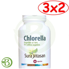 Pack 3x2 Chlorelle 60 Gélules Sura Vitasan