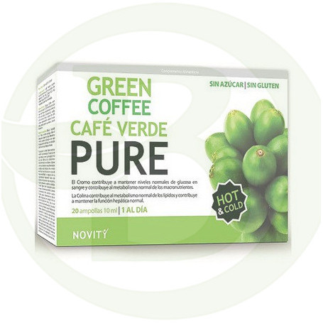 Café Verde Pure 20 Ampollas 10Ml. Novity