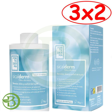 Pack 3x2 Sicalderm Polvos Dérmicos 75 Gr Herbora