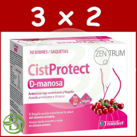 Pack 3x2 Zentrum Cistprotect con D-Manosa 30 Sobres Ynsadiet