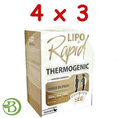 Pack 4x3 Liporapid Thermogénique 30 Gélules Dietmed