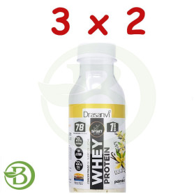 Pack 3x2 Botella Monodosis Whey Protein Concentrado Vainilla 30G Drasanvi