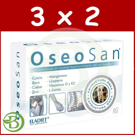 Pack 3x2 Oseosan 60 Comprimidos Eladiet