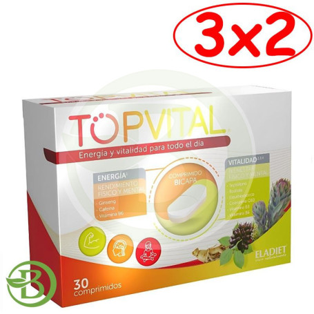 Pack 3x2 Topvital 30 Comprimidos Eladiet