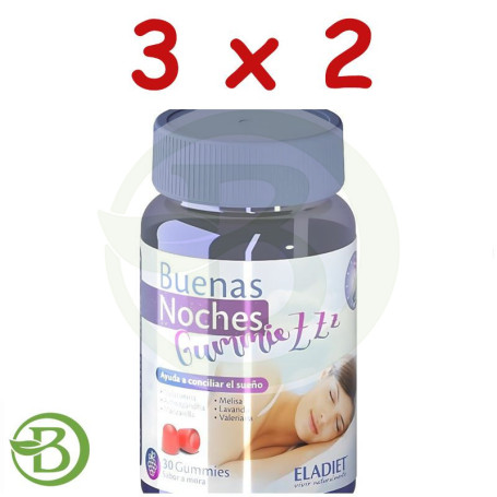 Pack 3x2 Buenas Noches Sueño + Estrés 30 Gummies Eladiet