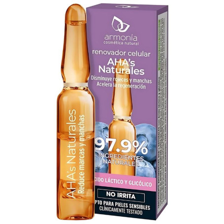 Ampoules Faciales Unidoses Aha&#39;S Nat-Armonia Renouvellement Cellulaire