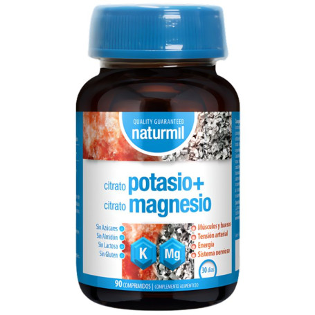 Citrate de Potassium + Citrate de Magnésium 90 Comprimés Naturmil