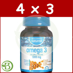 Pack 4x3 Oméga 3 18/12 1000Mg 90 Perles Naturmil