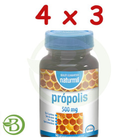 Pack 4x3 Própolis 500Mg 90 Cápsulas Naturmil