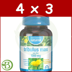 Pack 4x3 Tribulus Max 60 Cápsulas Naturmil