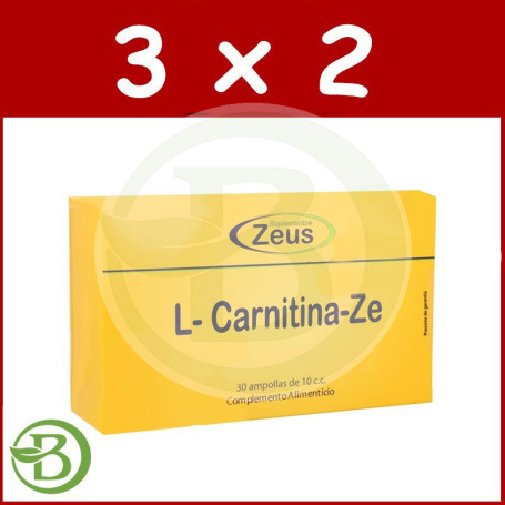 Pack 3x2 L-Carnitina 30 Ampollas Zeus