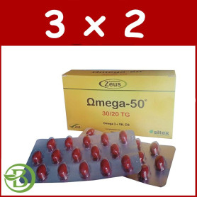 Pack 3x2 Omega 50 30/20TG 120 Cápsulas Zeus