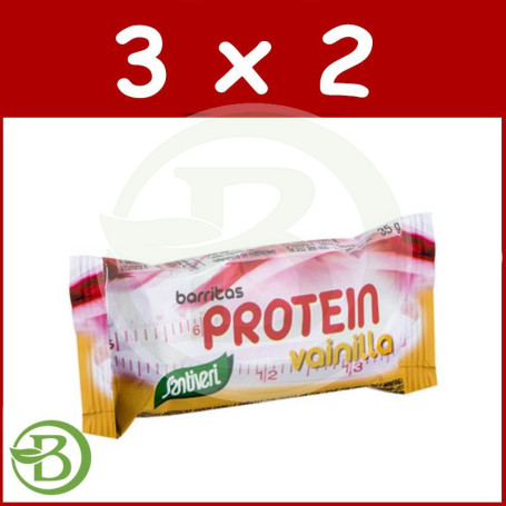 Pack 3x2 Barritas Protein Vainilla 35Gr. Santiveri