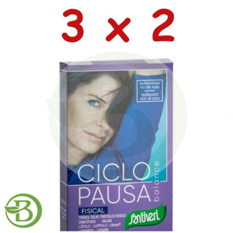 Pack 3x2 Ciclopausa Balance Fisical Comprimidos 18Gr. Santiveri