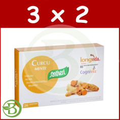 Pack 3x2 Curcu Mente 24 Comprimés Santiveri