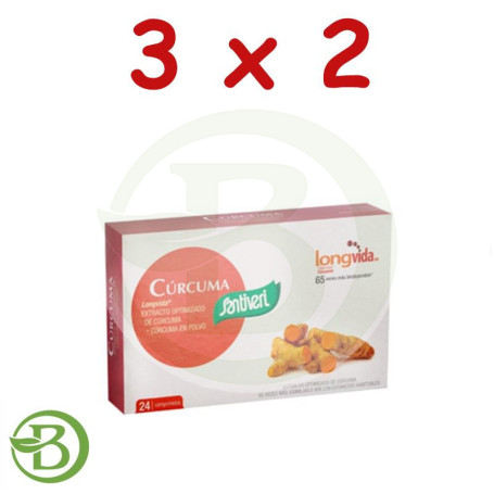 Pack 3x2 Cúrcuma 24 Comprimidos Santiveri