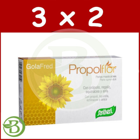 Pack 3x2 Propolflor 40 Perlas Santiveri