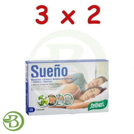 Pack 3x2 Sueño 20 Cápsulas Santiveri