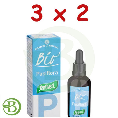 Pack 3x2 Extracto Pasiflora Bio 50Ml. Santiveri